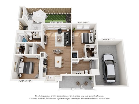 bedroom floor plan  the residences at city center apartments